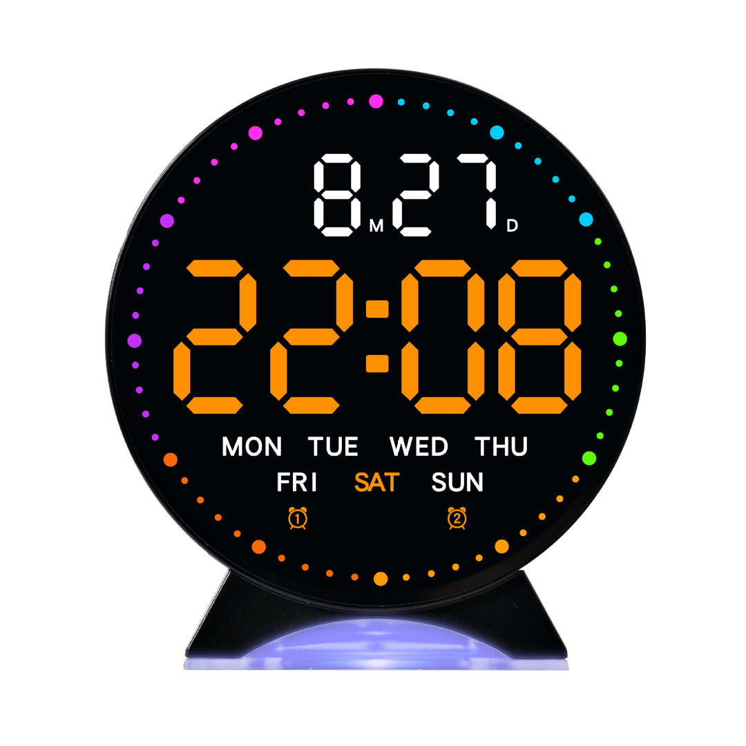 Digital Alarm Clock with Color LED Display Stornfield