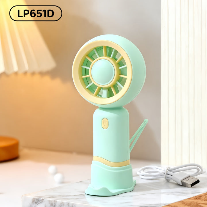 Women's Portable Mini Fan with Digital Speed Display Stornfield