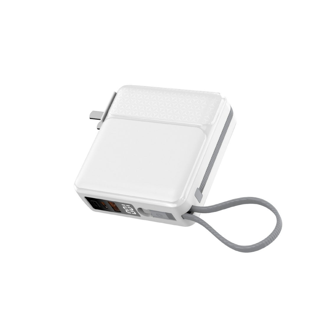 Compact quick-charge power bank with LCD display and integrated safety technology Stornfield
