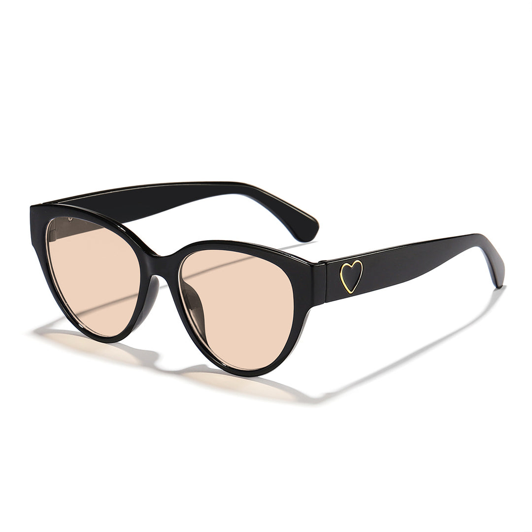 Ladies Cat-Eye Sunglasses with Heart-Shaped Detail and UV Protection Stornfield