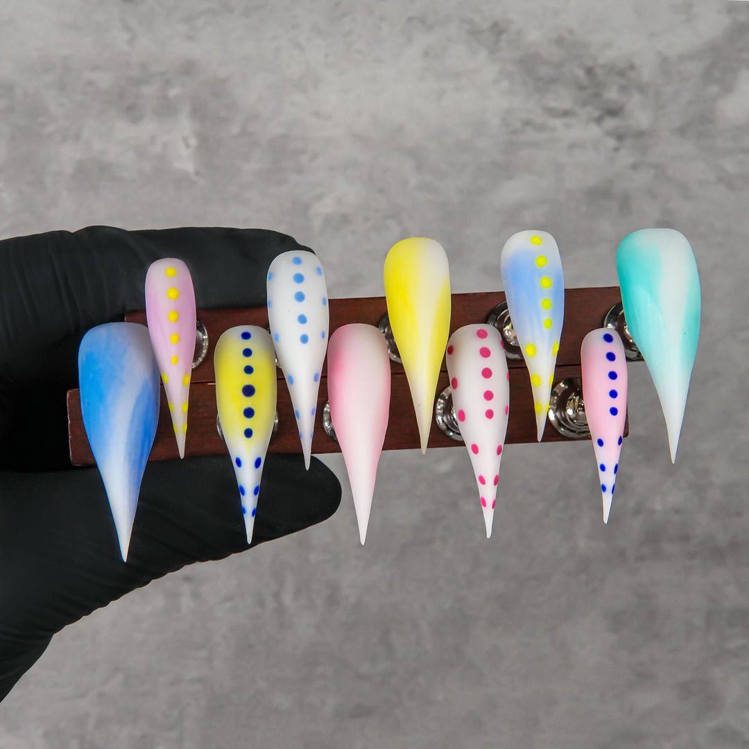 Artistic Stiletto Press-On Nail Design Set