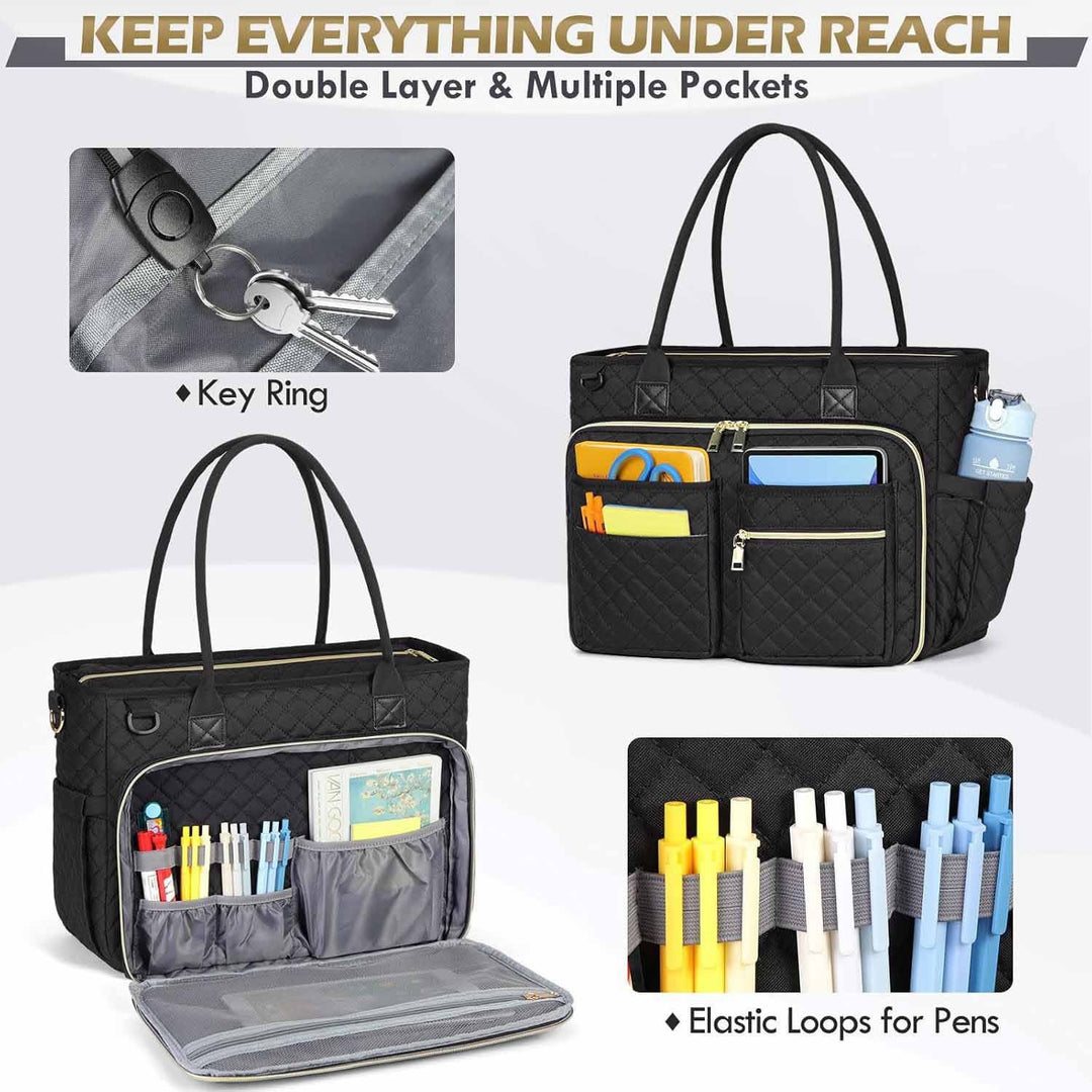 Practical tote bag with intelligent compartment system Stornfield