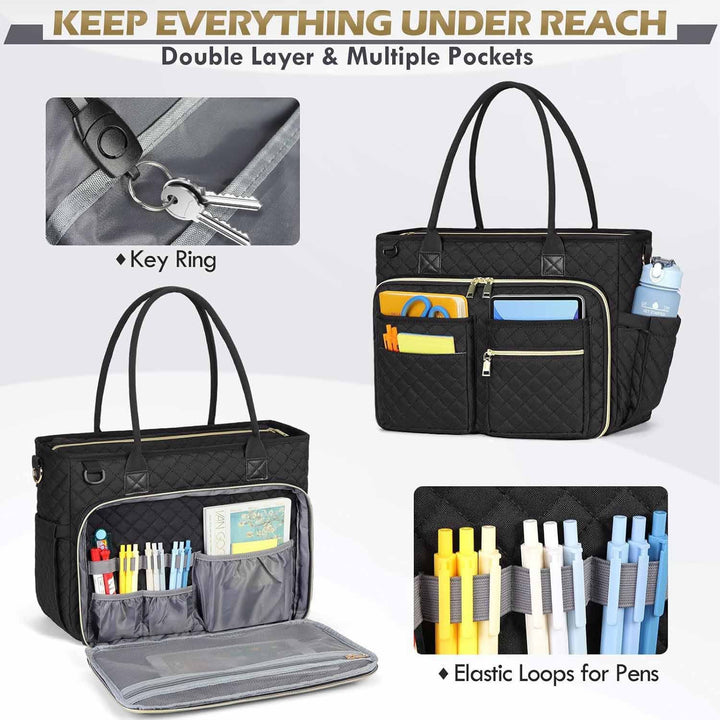 Practical tote bag with intelligent compartment system Stornfield