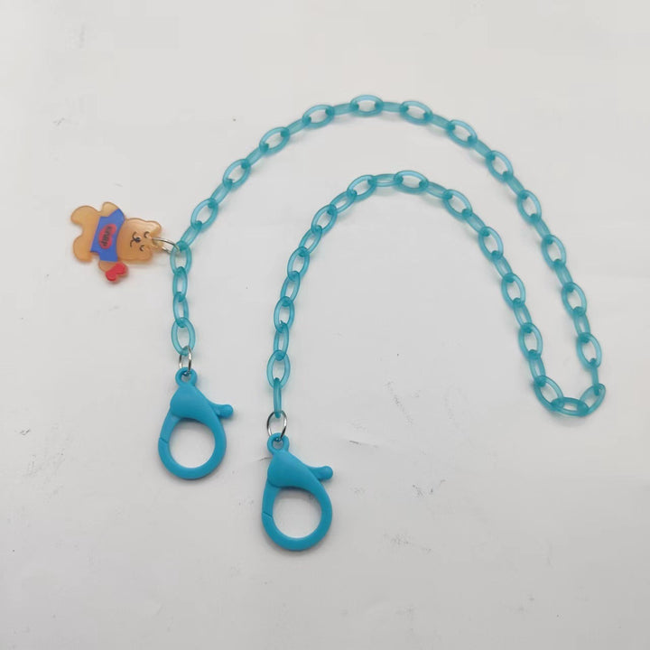 Glasses strap made of transparent resin with rainbow pendant Stornfield