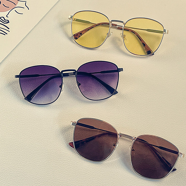 Women's fashionable hexagon sunglasses with luxurious metal frame Stornfield