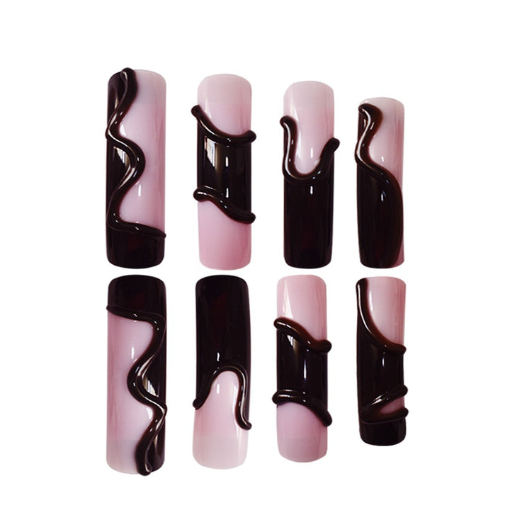Artistic Press-On Nails with 3D Design Stornfield