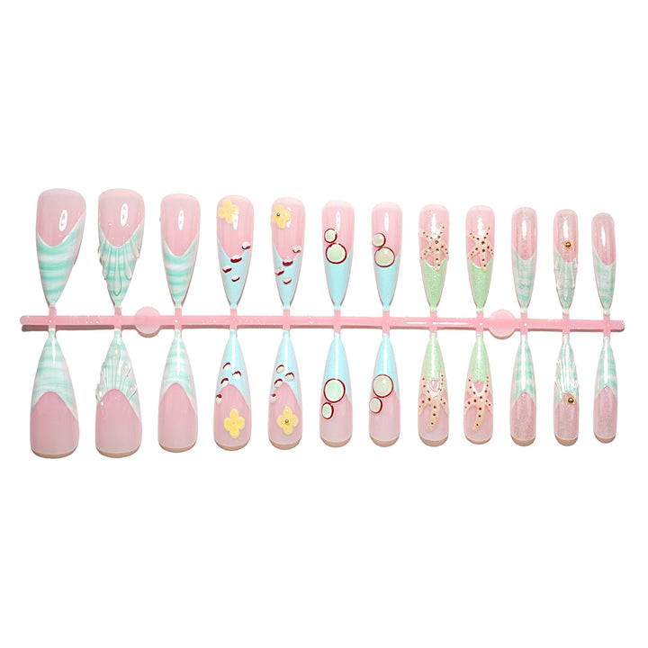 Creative Press-On Nail Art Set with Accessories