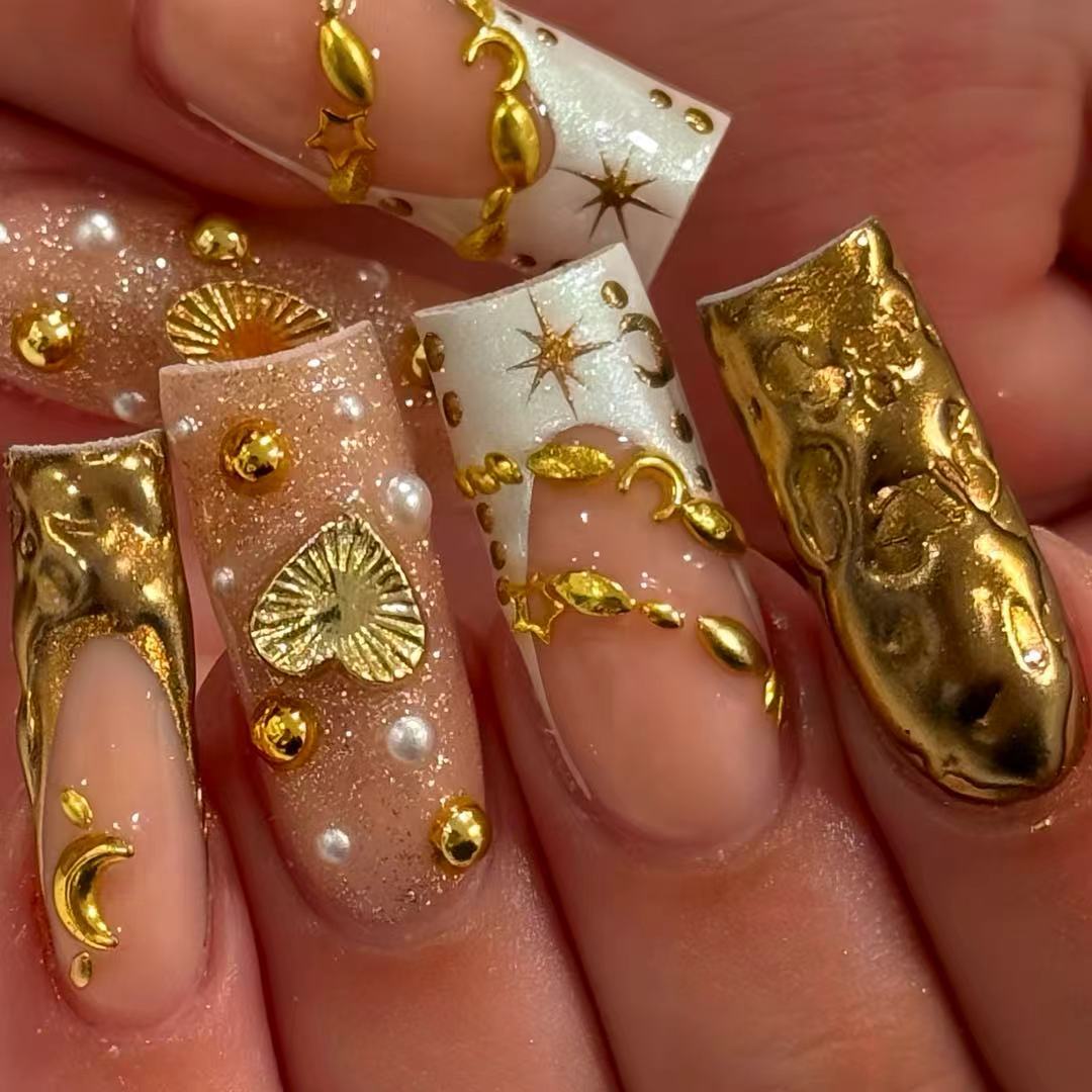 Premium Decorative Press-On Nail Art Stornfield