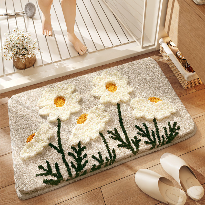 Floral Design Bath Mat Stornfield