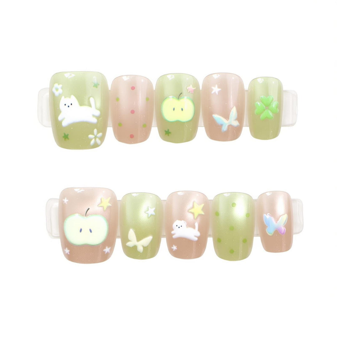 Whimsical Animal Print Press-On Nail Set Stornfield