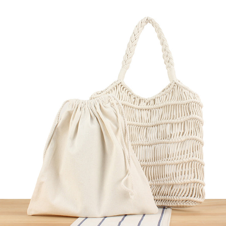 Fashionable Braided Tote Bag with Inner Pouch Stornfield