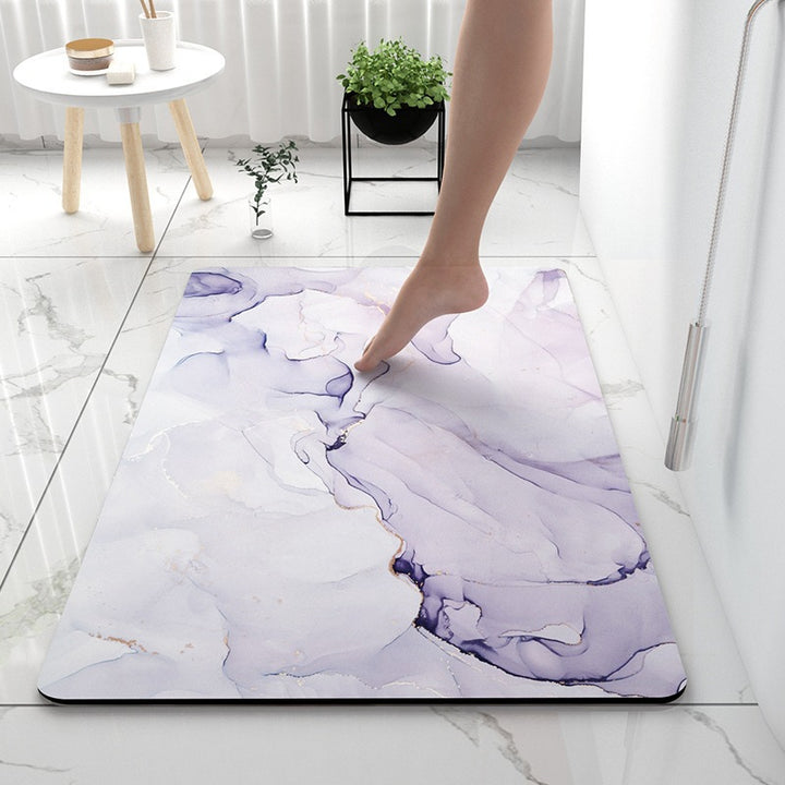 Soft Textured Abstract Bath Mat