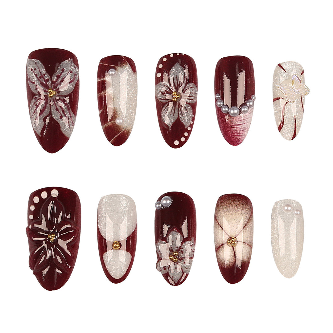 Floral Design Press-On Nails