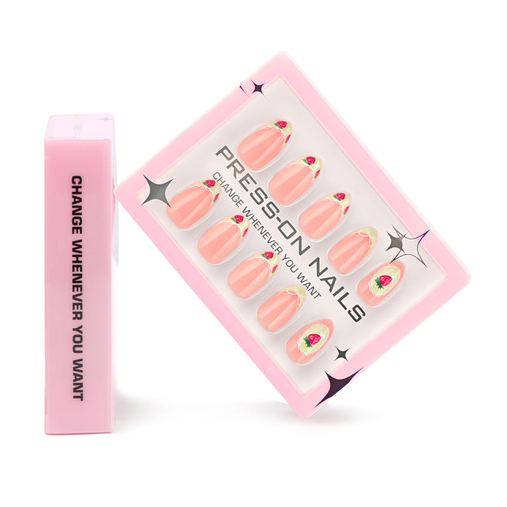 Artificial Press-On Nails with Floral Design Stornfield