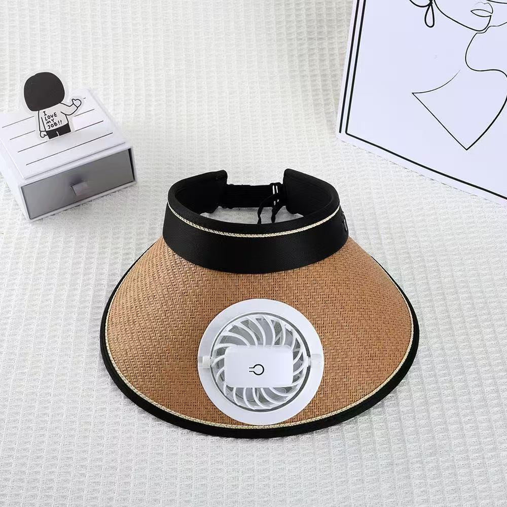 Sport Sun Visor with detachable front fan, adjustable headband and reflective piping Stornfield