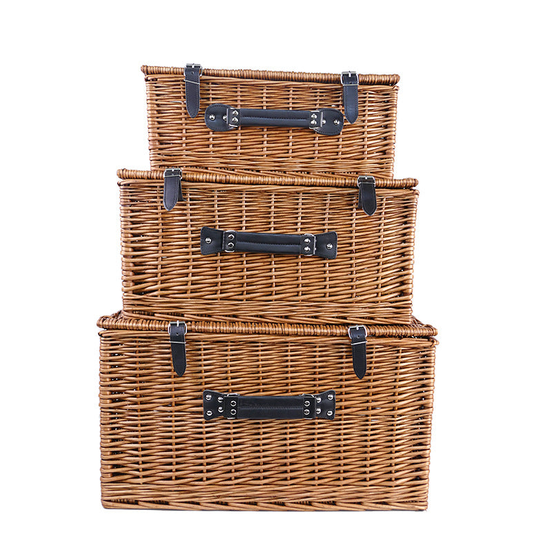 Ladies Stylish Willow Basket with Sturdy Lid Stornfield