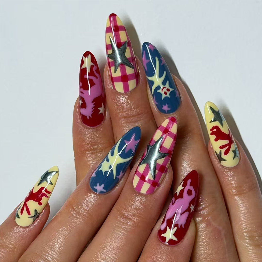 Artistic fake nails with Creative Pop-Art Design Stornfield