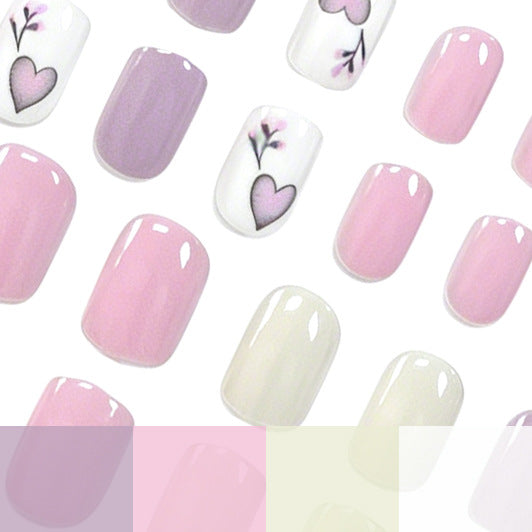 Artistic Heart-Design Nail Art Enhancements Stornfield