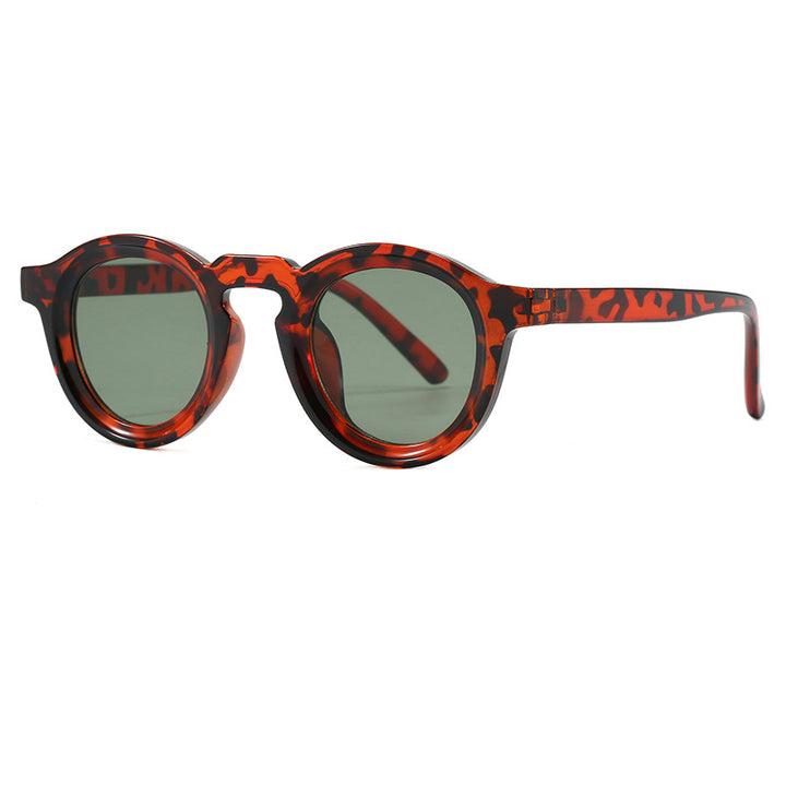 Women's fashionable round sunglasses with transparent frame and UV protection Stornfield