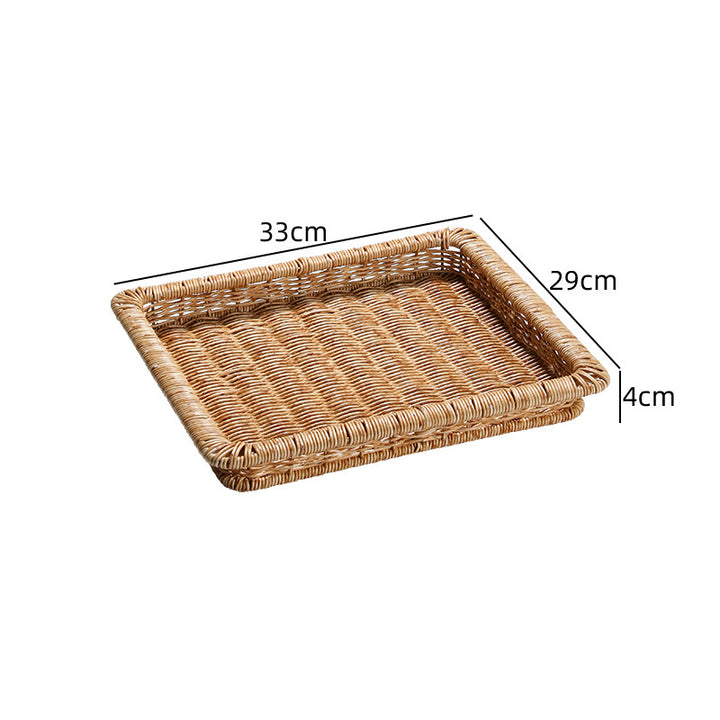 Unisex Rectangular Storage Basket made of braided rattan Stornfield