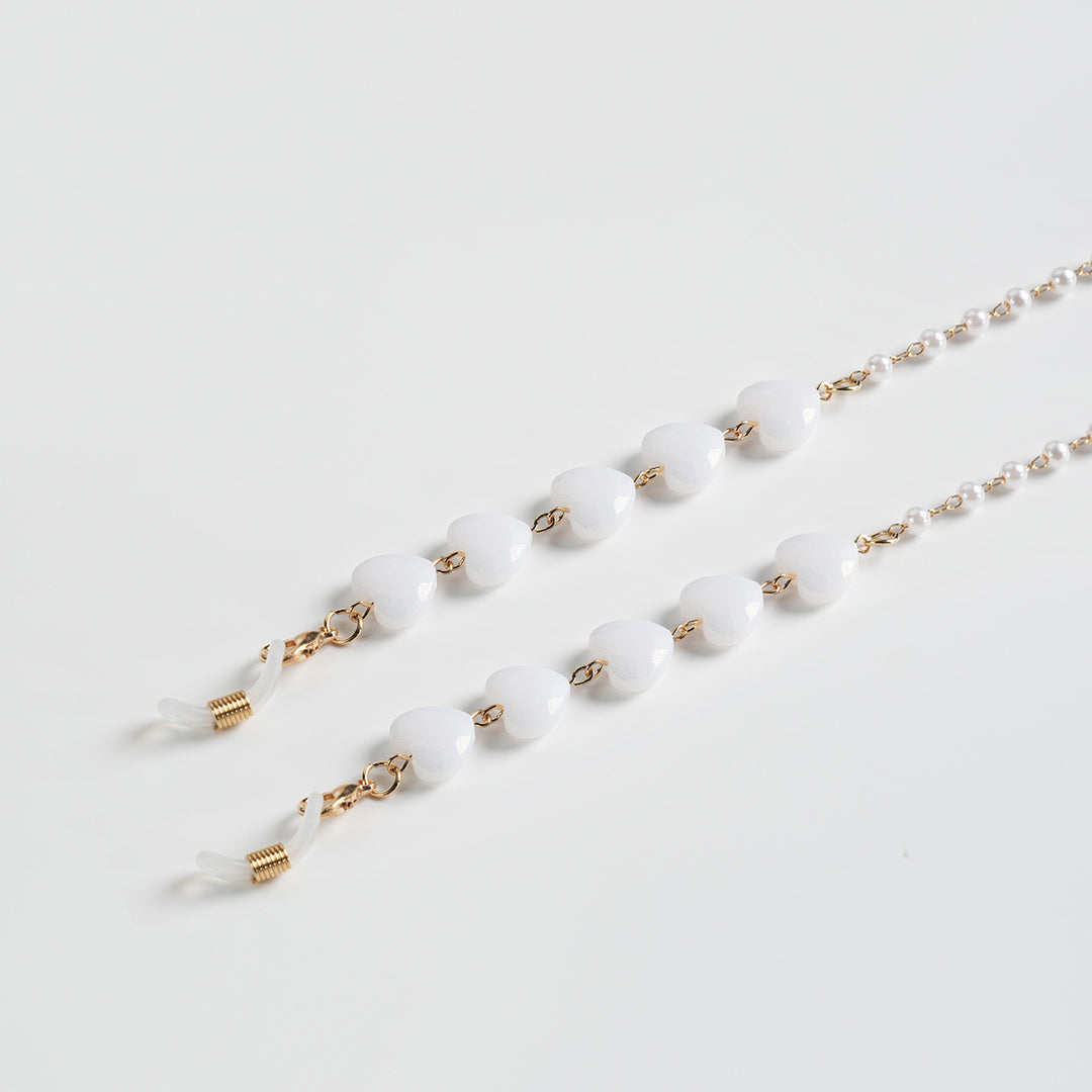 Heart-Shaped Beaded Eyewear Chain Stornfield
