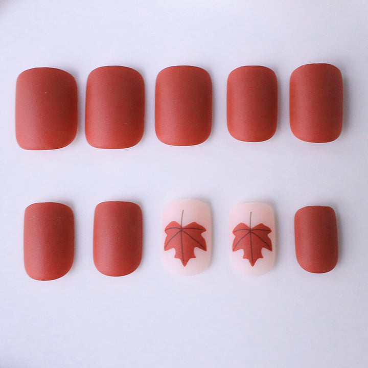 Autumn Leaf Pattern Nail Art Stornfield