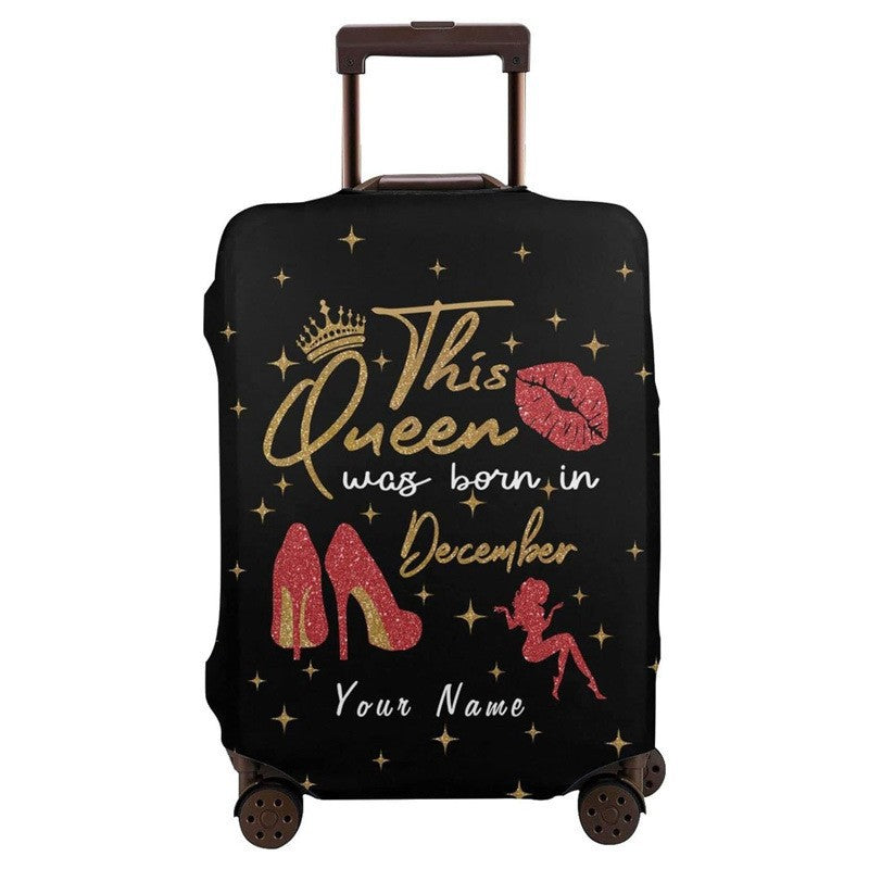 Women's hard-shell suitcase with unique skull and rose design Stornfield