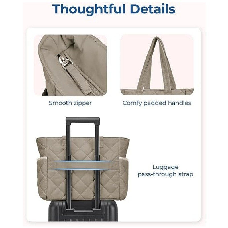 Quilted Tote Bag with Practical Outside Pockets Stornfield