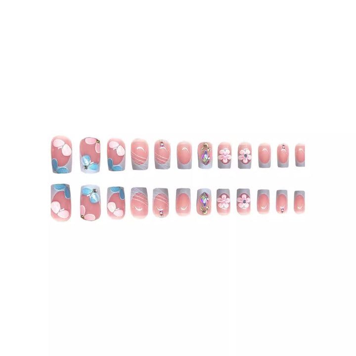 Decorative 3D Floral Nail Art Extensions Stornfield