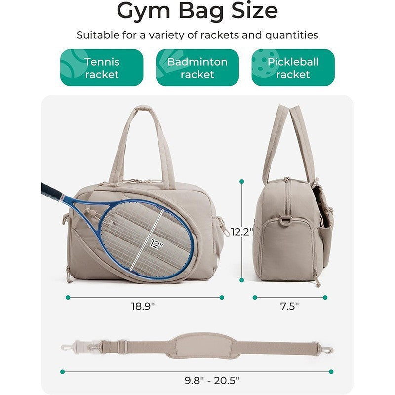 Sporty tennis bag with separate shoe and racket compartment Stornfield