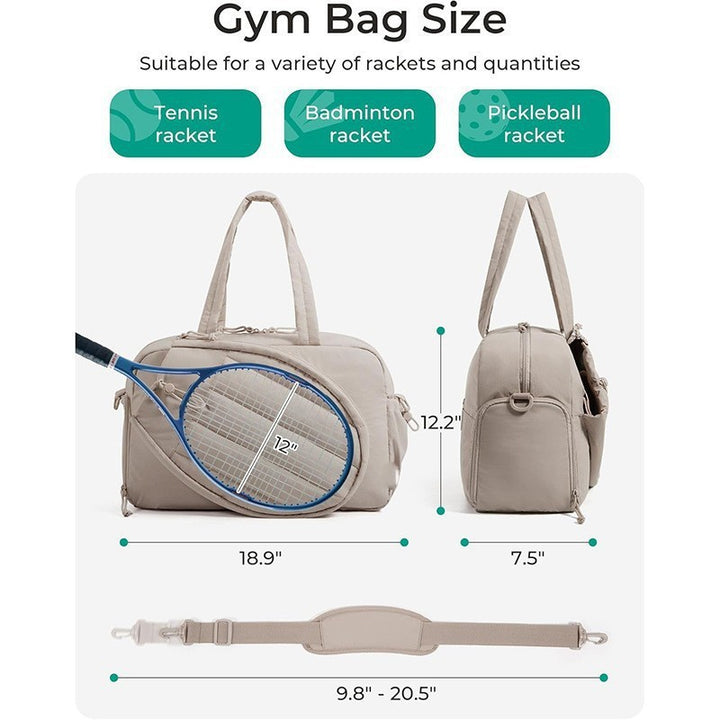 Sporty tennis bag with separate shoe and racket compartment Stornfield