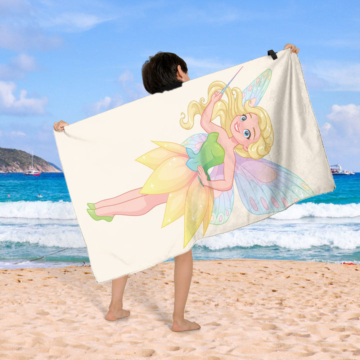 Beach blanket with colorful cupcake design Stornfield