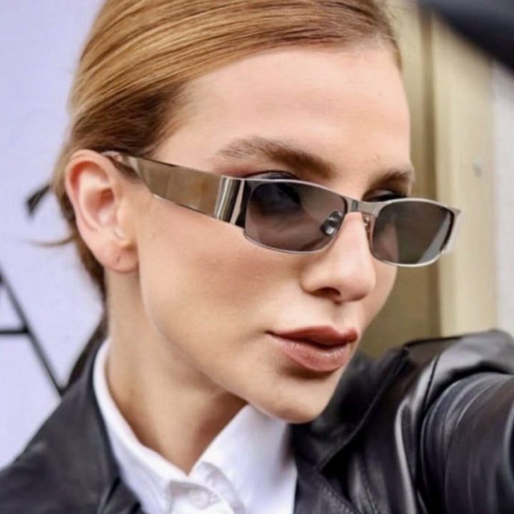 Women's fashionable rectangular sunglasses with elegant lenses Stornfield