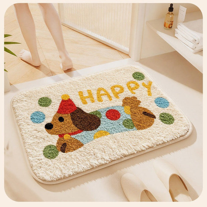 Children's Playful Dog Bath Mat Stornfield