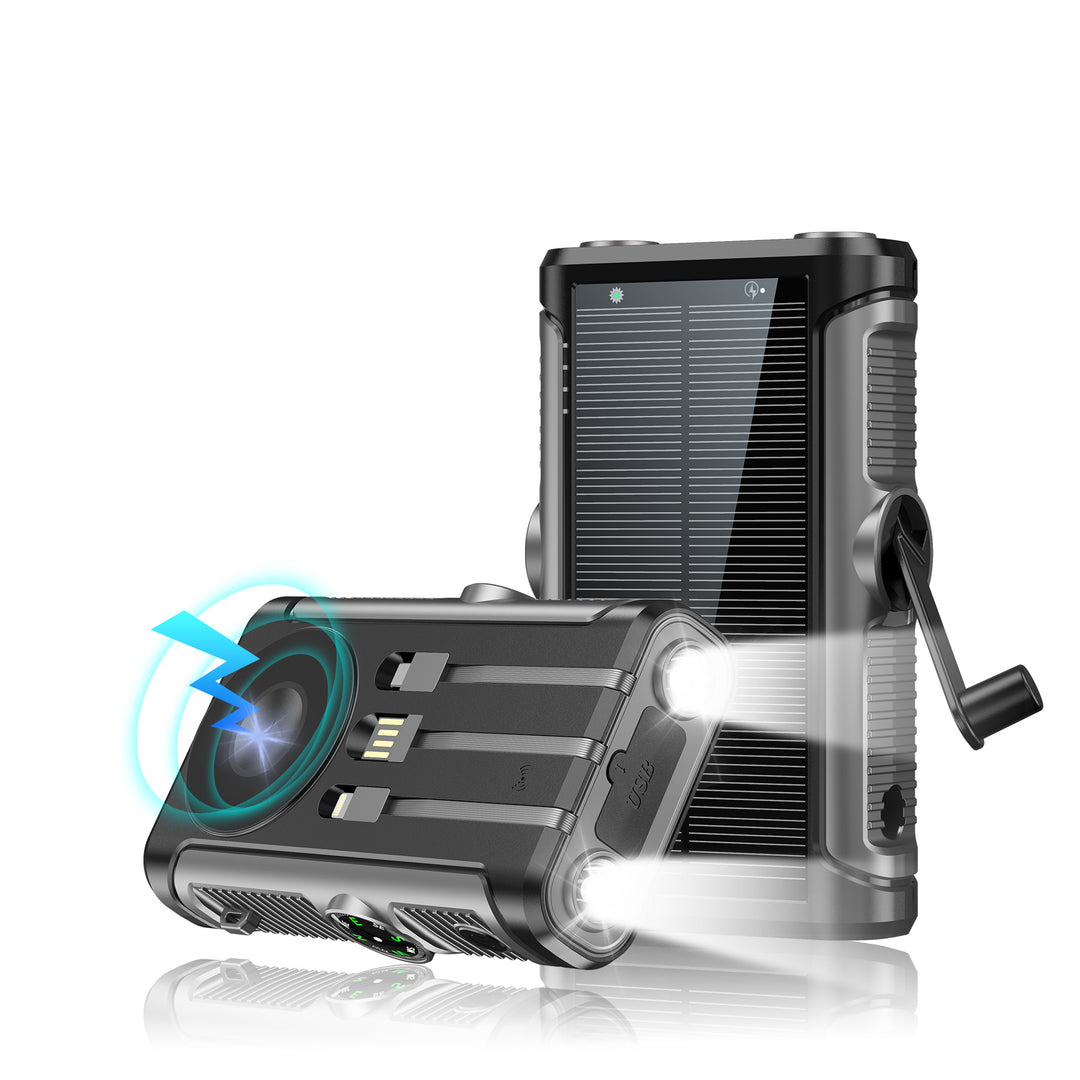 Multifunctional Solar Powerbank with Hand Crank Stornfield