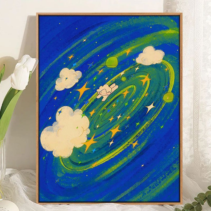 Whimsical Cosmic Landscape Canvas Art Stornfield