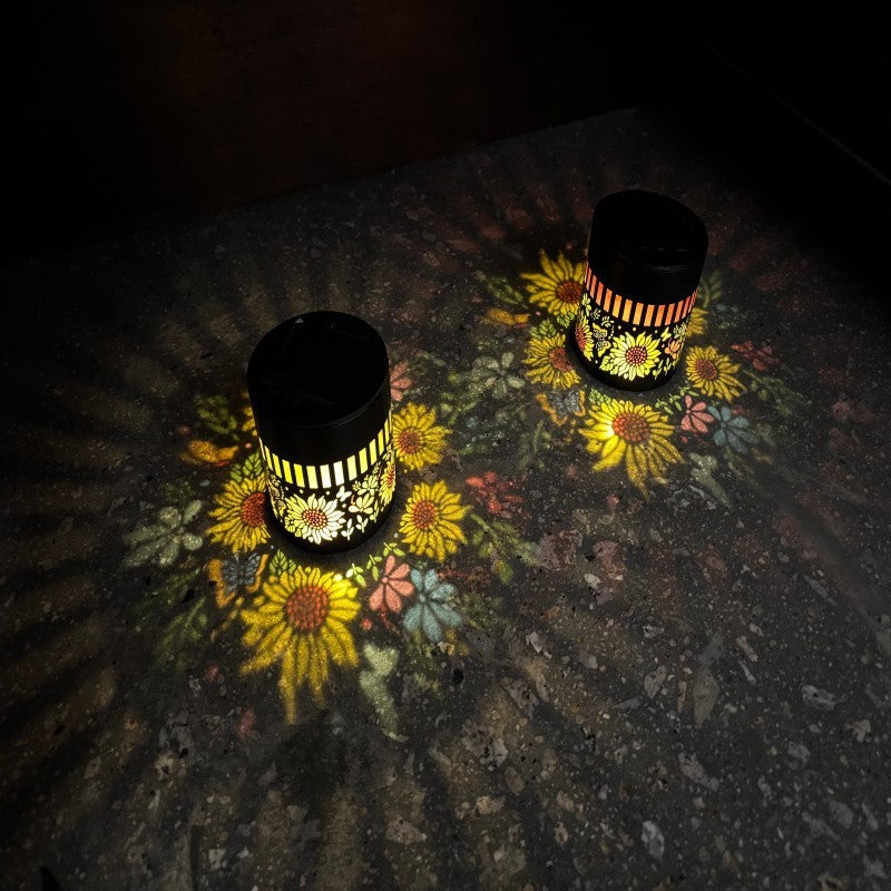 Decorative Solar RGB Mandala Projection Wall And Stake Garden Light Stornfield