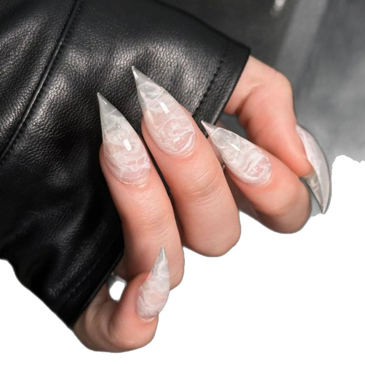 Stiletto Press-On Nail Enhancements with Gem Accents