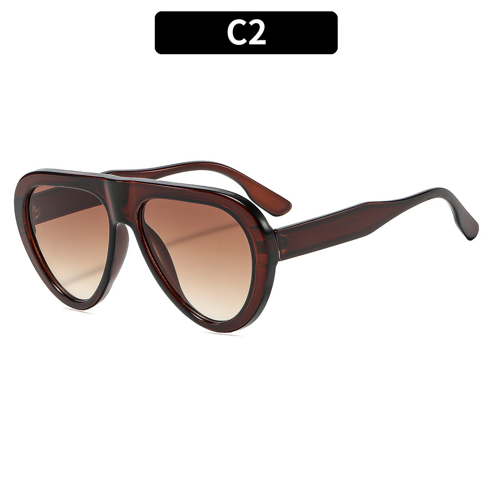 Artistic Oversized Cat-Eye Sunglasses