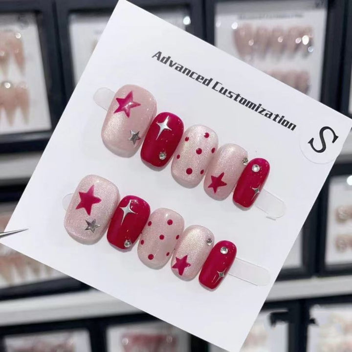 Customizable Star-Themed Press-On Nail Set