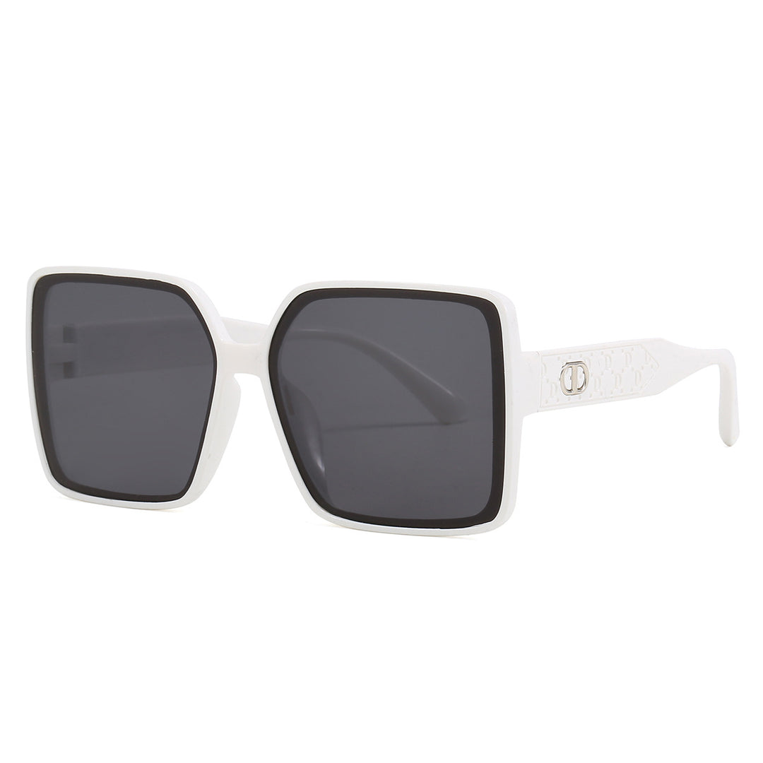 Ladies fashionable square sunglasses with transparent design Stornfield