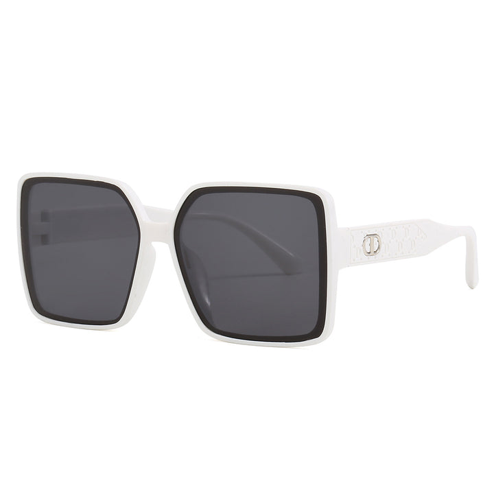 Ladies fashionable square sunglasses with transparent design Stornfield