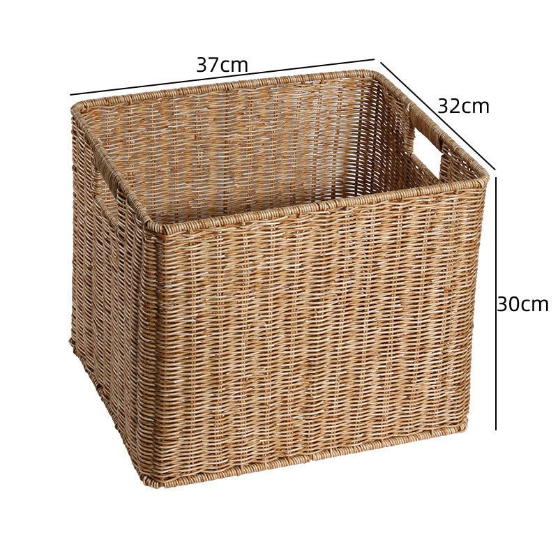 Unisex Rectangular Storage Basket made of braided rattan Stornfield