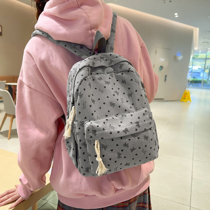 Backpack Made of High-Quality Cord with Playful Applications Stornfield