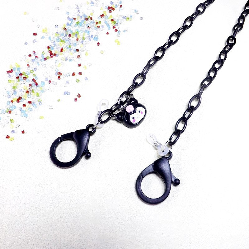 Playful glasses holder chain made of transparent material Stornfield