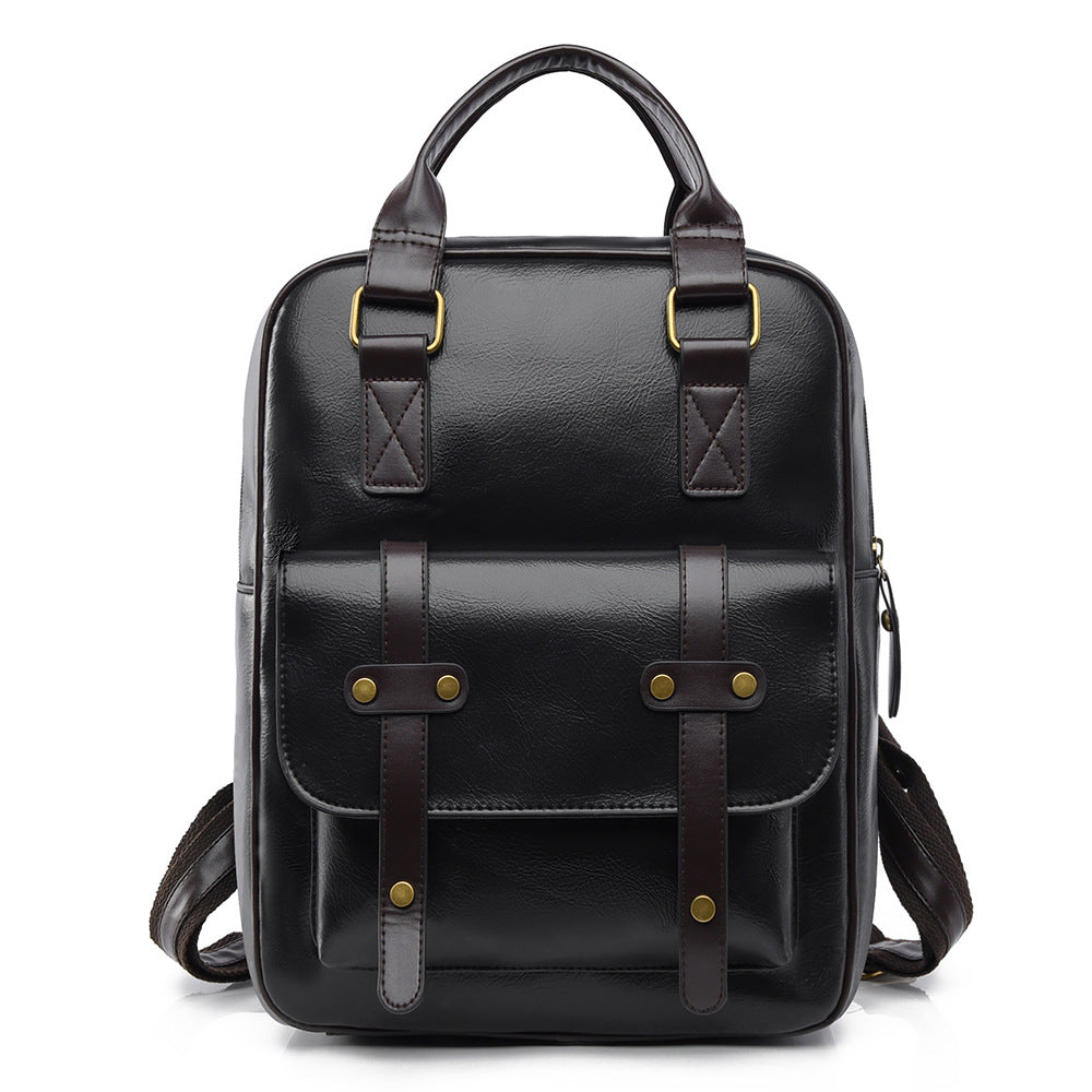 Vintage Leather Multi-Functional Backpack Stornfield