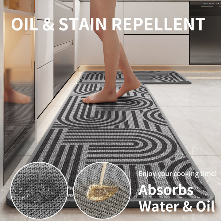 Stylish Geometric Pattern Kitchen Comfort Mat