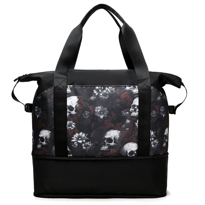 Artistic Skull Print Gym Duffel Bag Stornfield