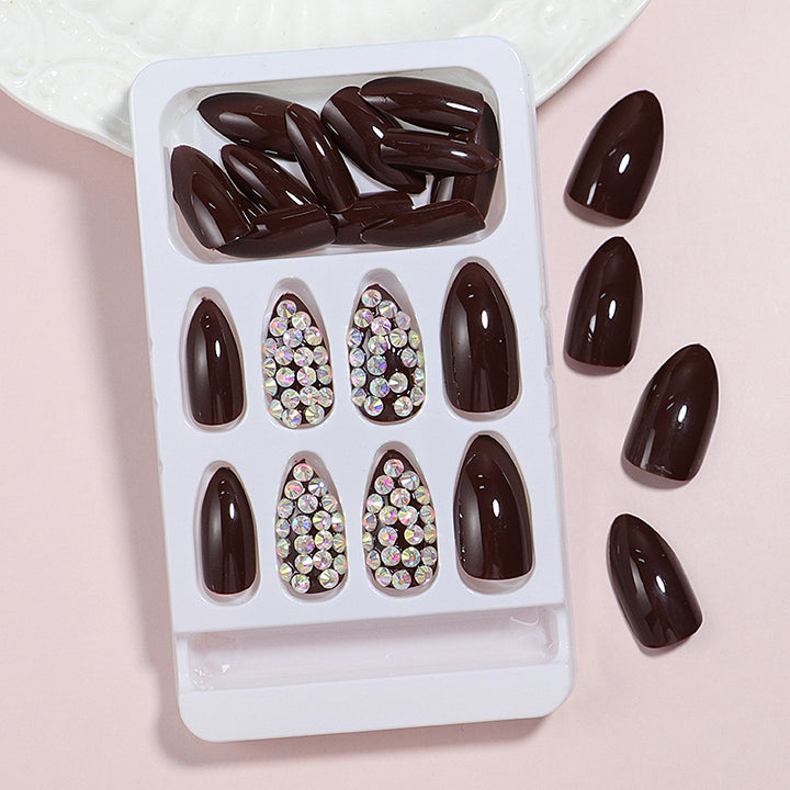 Decorative Rhinestone-Accent Press-On Nails Stornfield