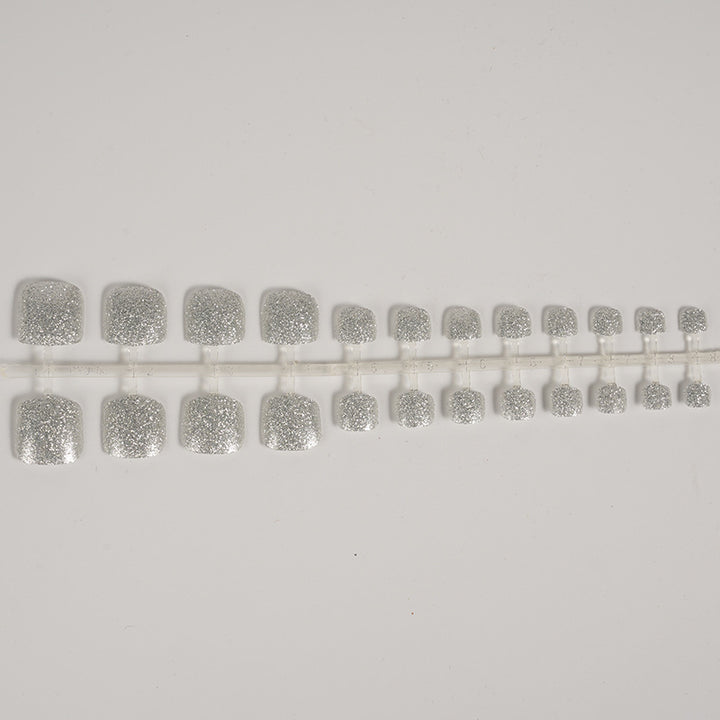 Glittery Press-On Toenail Art Stornfield